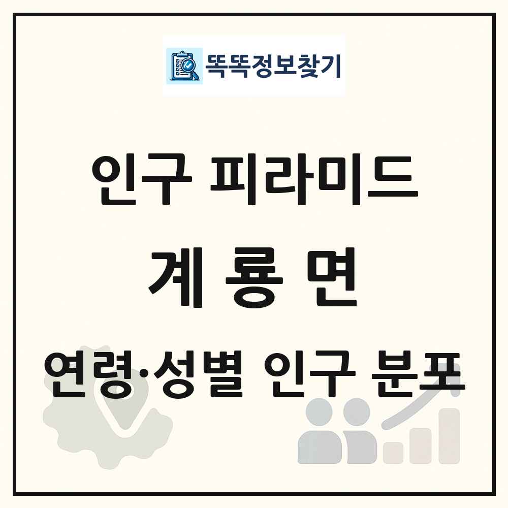 계룡면 인구 피라미드 링크 그림